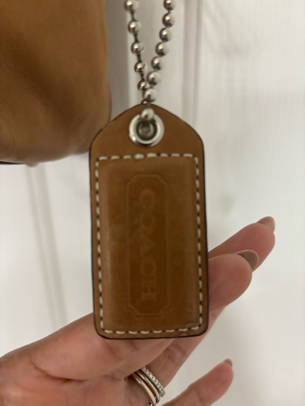 Coach Saddle Brown Leather Shoulder Bag with Silver Hardware - Picture 3 of 16